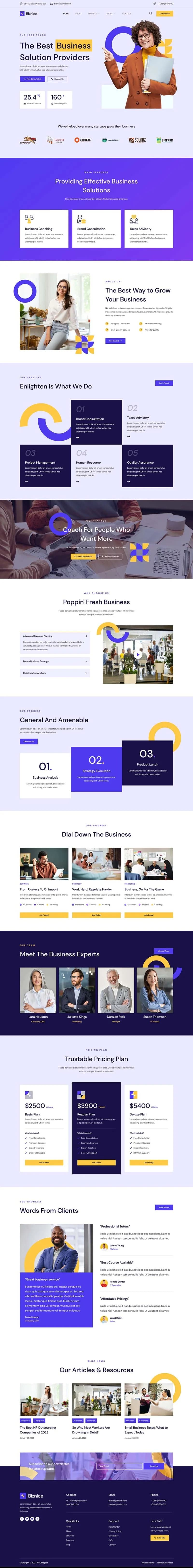 Lexora — Business Consulting Concept — full-page website preview