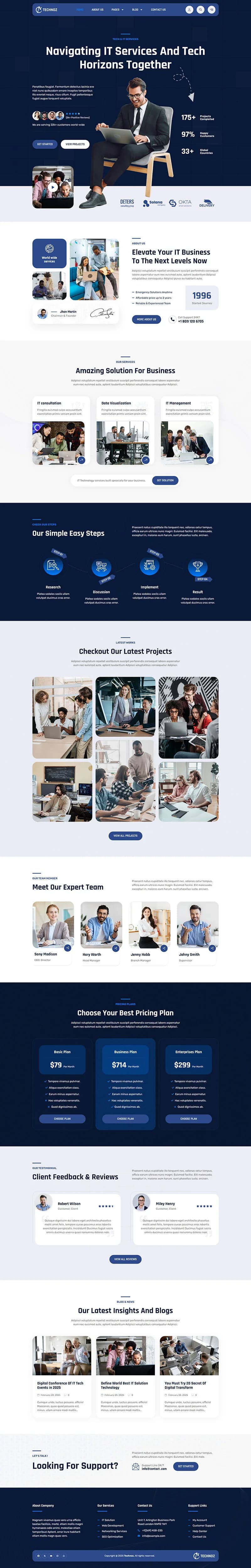 Modern business website preview